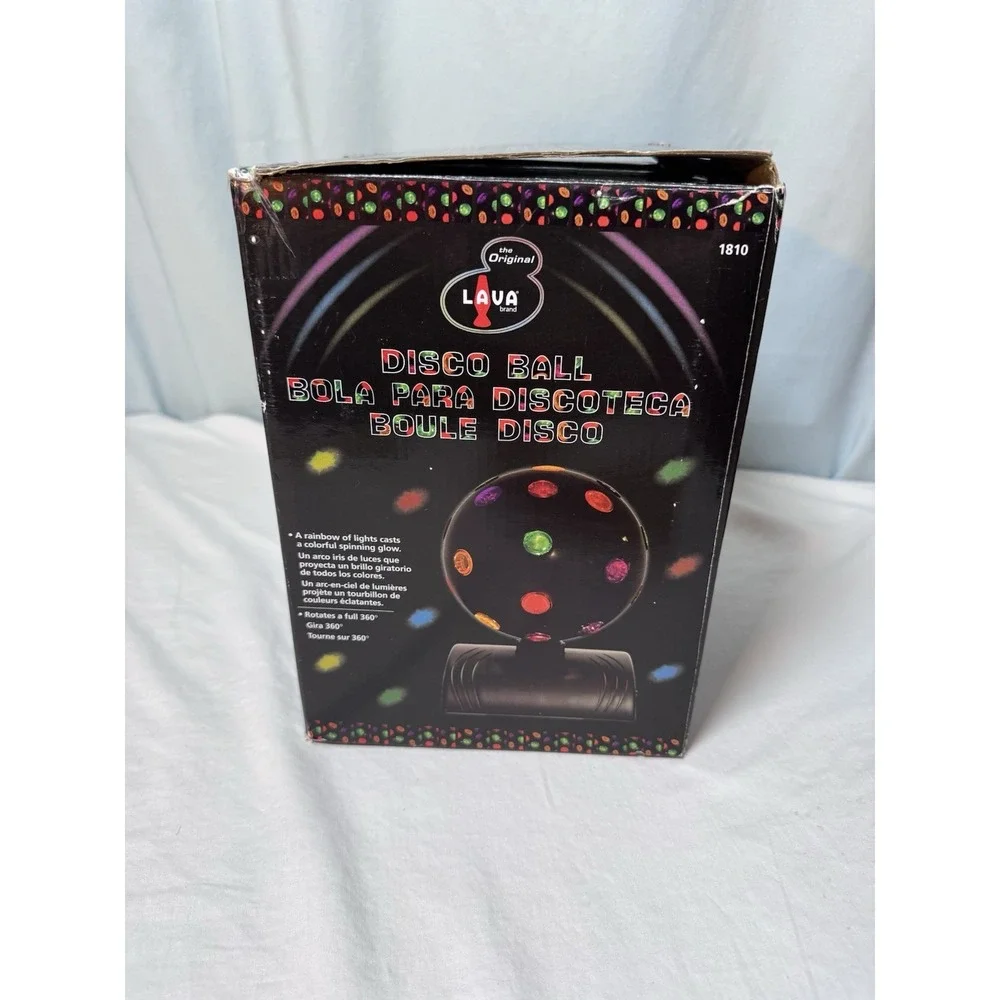 Lava Disco Ball 1810 Rotating Colorful Light Stage Effect Tested Working Box